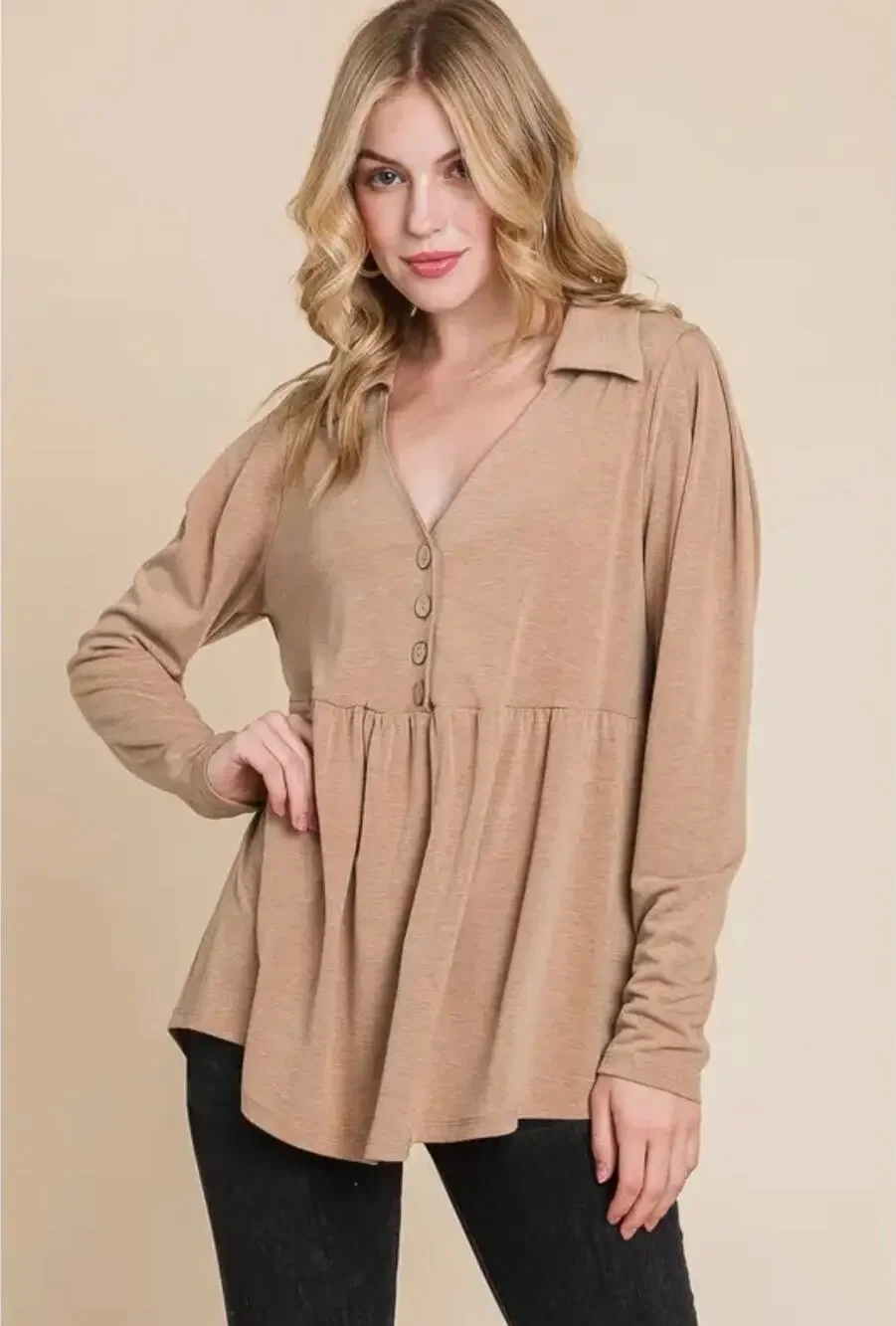 The "Driftwood Darling" Tunic Top - Picture 1 of 3